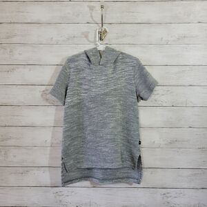 Art Class by Target Short Sleeve Woven Hoodie in Gray Size Small 6/7